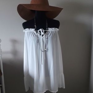 Silky off the shoulder blouse - never worn
